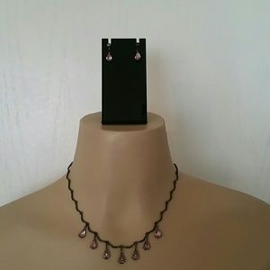 Antique silver custom made necklace and earings